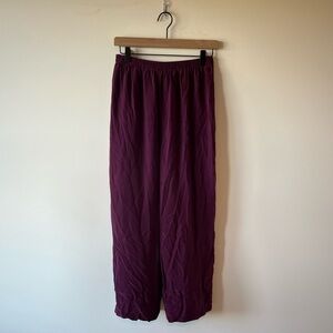 Vintage Outfit JPR 100% Silk Pull on Pants in Wine color Size M
